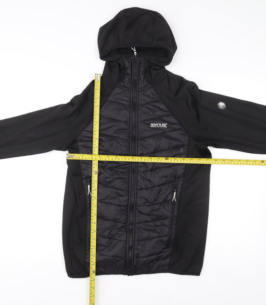 Regatta Mens Black Softshell Hooded Jacket Size S Outdoor Hiking
