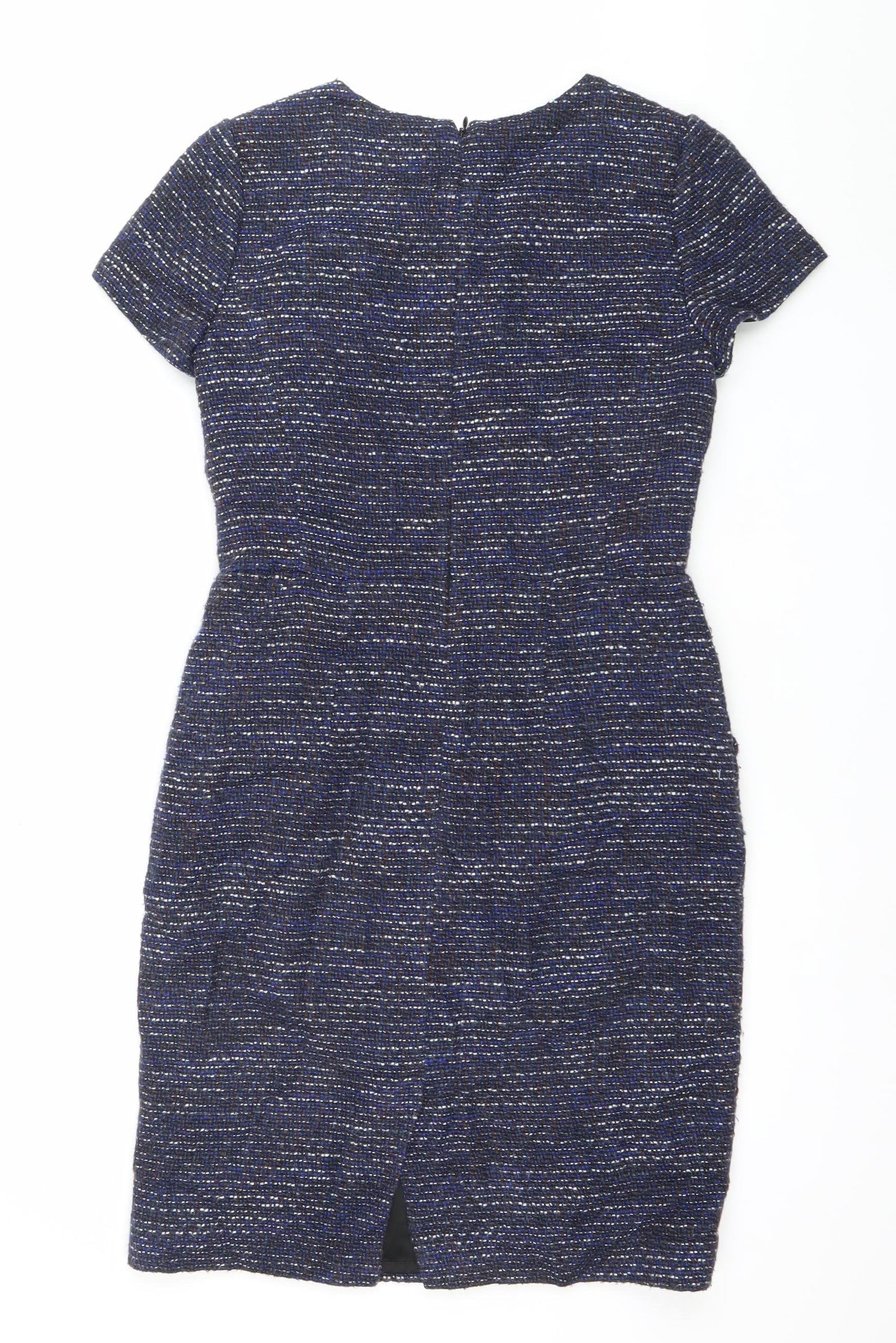 Boden Women’s Blue Tweed Sheath Knee Length Dress UK 10 Workwear