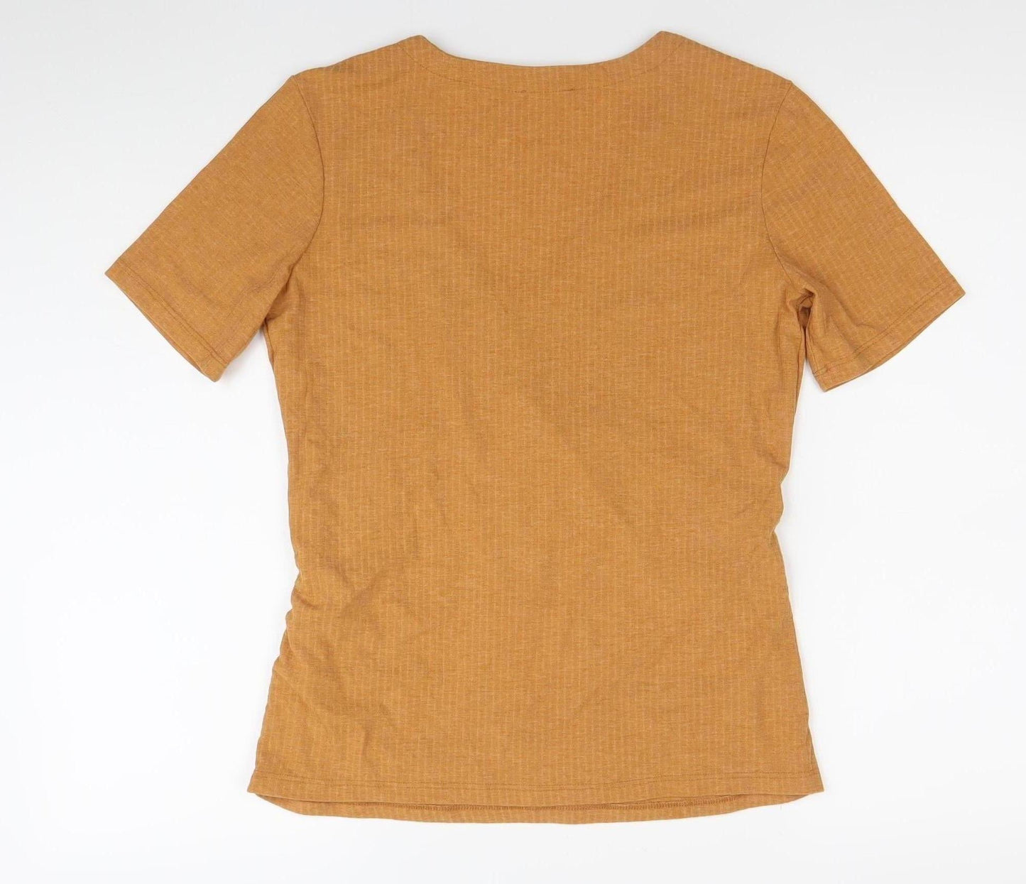 Fat Face Women’s Brown Wrap V-Neck Jersey T-Shirt Size 12