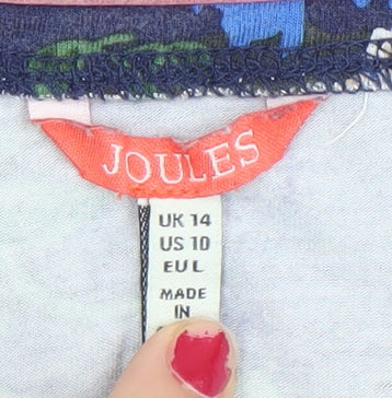 Joules Women's Multicoloured Floral A-Line Dress Size 14