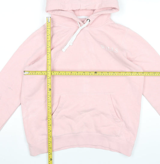 Jack Wills Womens Pink Hoodie UK 12 Pullover Cotton Blend Casual