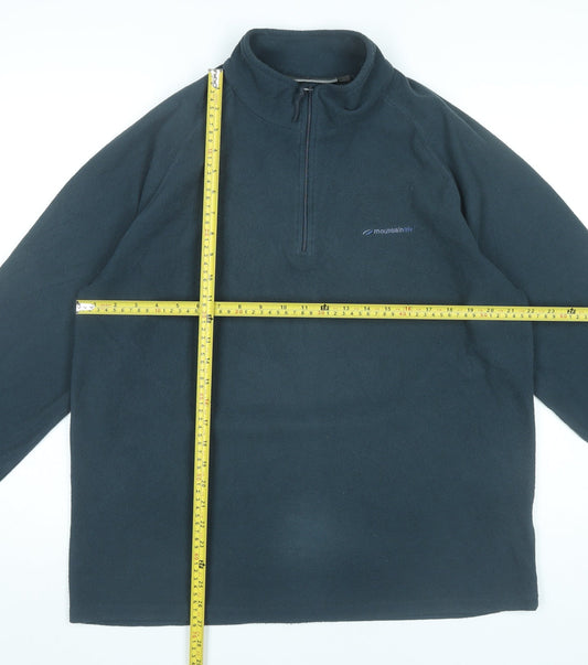 Mountain Life Men’s Blue Fleece Pullover Sweatshirt L Hiking Outdoor
