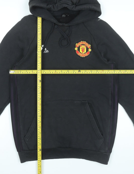 Adidas Men’s Black Manchester United Pullover Hoodie Small Regular Fit