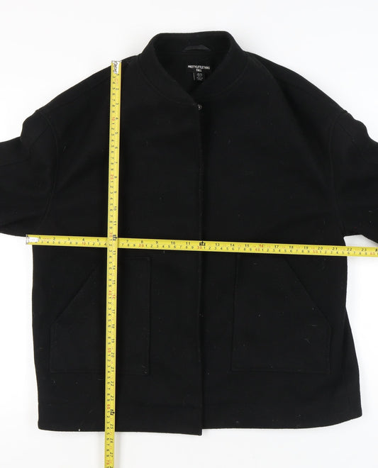 PrettyLittleThing Women’s Black Tall Jacket Size 10 Lined Work Casual