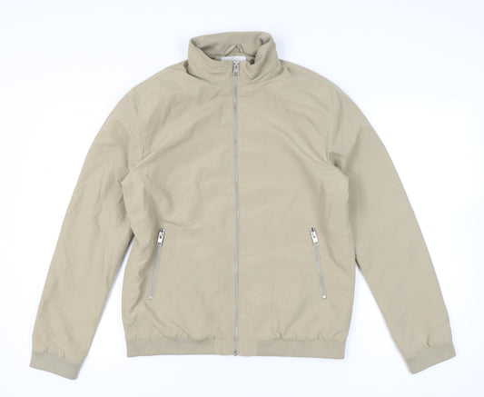 Jack & Jones Men’s Beige L Polyester Zip Jacket Casual