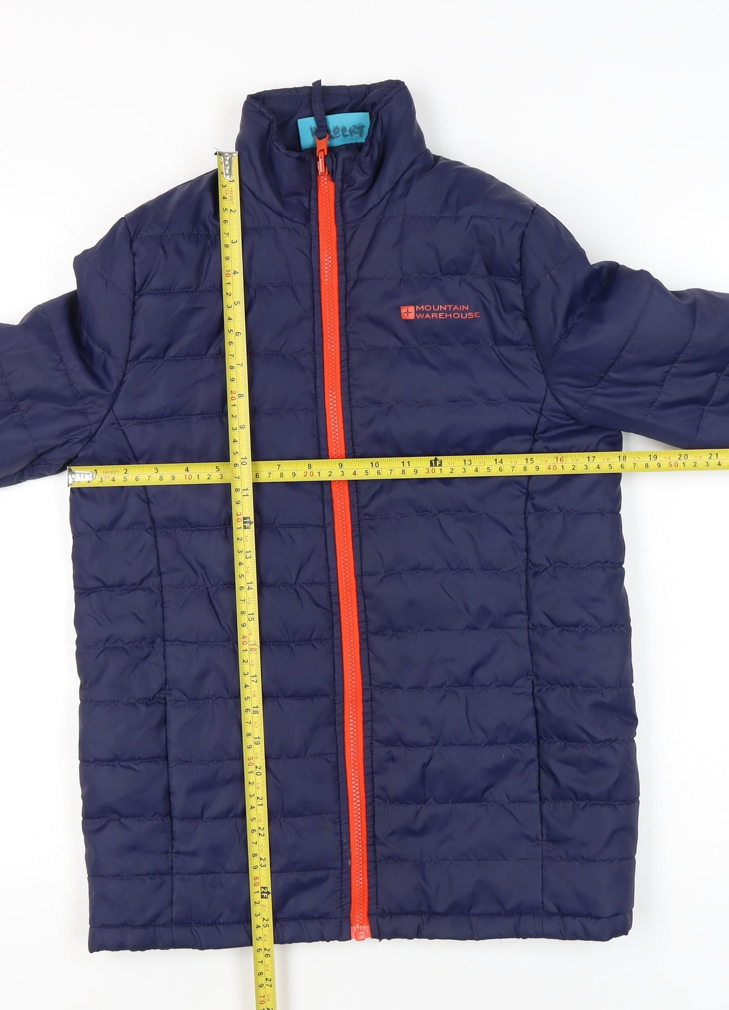 Mountain Warehouse Boys Blue 13 Years Puffer Jacket Lightweight Quilted Zip Coat