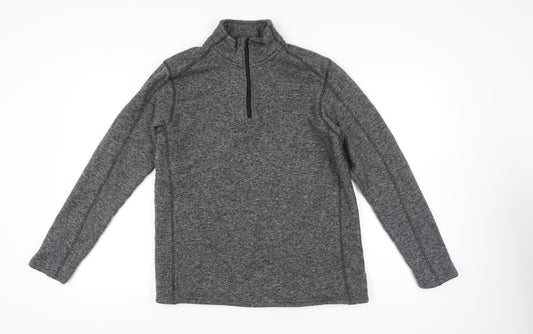 Mountain Warehouse Mens Grey XL 1/2 Zip Fleece Pullover Sweatshirt