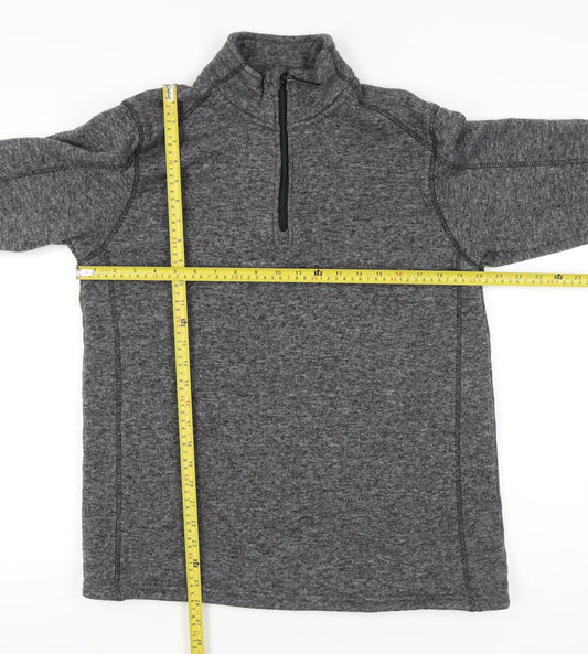 Mountain Warehouse Mens Grey XL 1/2 Zip Fleece Pullover Sweatshirt