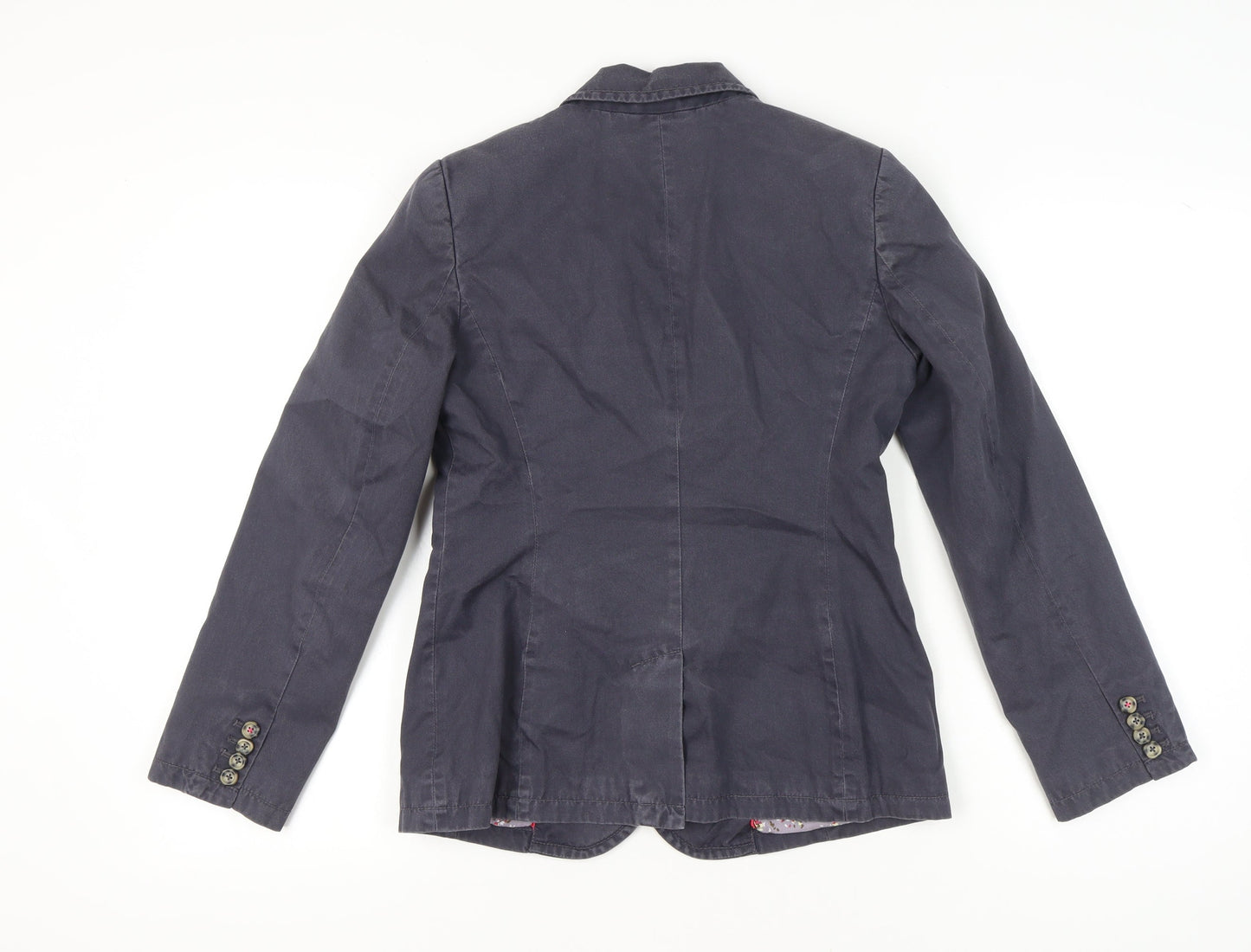 Boden Women's Blue Cotton Blazer Jacket Size 8 UK Smart Casual