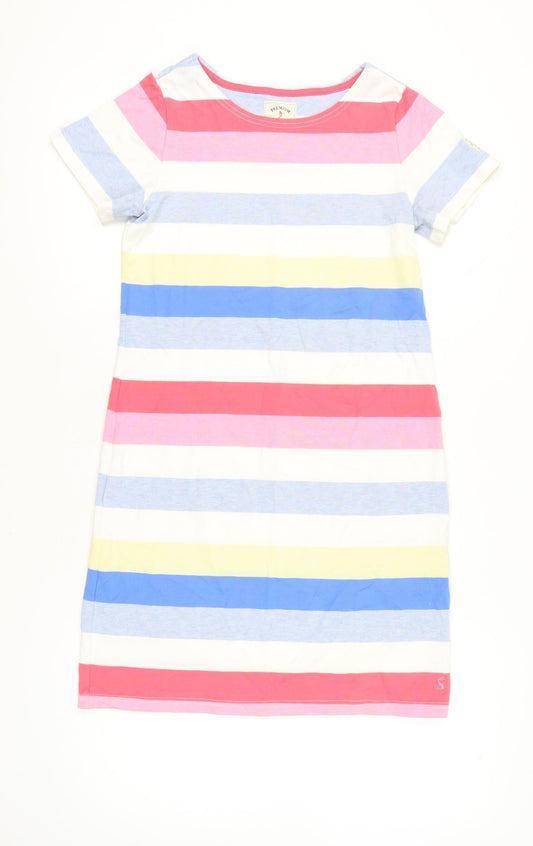 Joules Womens Multicoloured Striped Cotton T-Shirt Dress UK 10