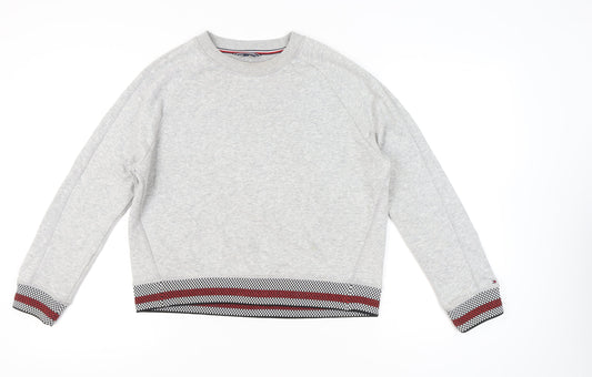 Tommy Hilfiger Women’s Grey Pullover Sweatshirt S Raglan Sleeve