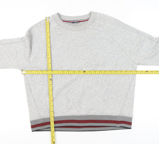 Tommy Hilfiger Women’s Grey Pullover Sweatshirt S Raglan Sleeve