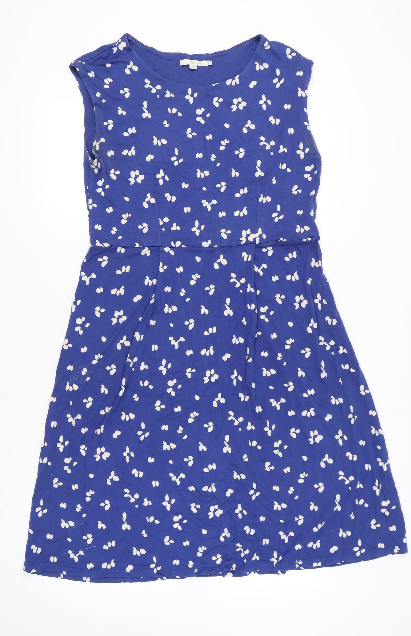 Boden Women Blue Floral A-Line Knee Length Dress Size 10