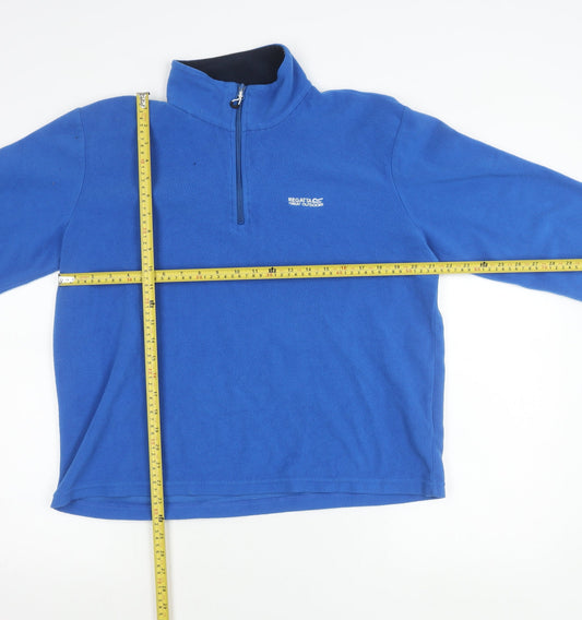 Regatta Mens Blue Fleece Sweatshirt XL Pullover 1/4 Zip Outdoor