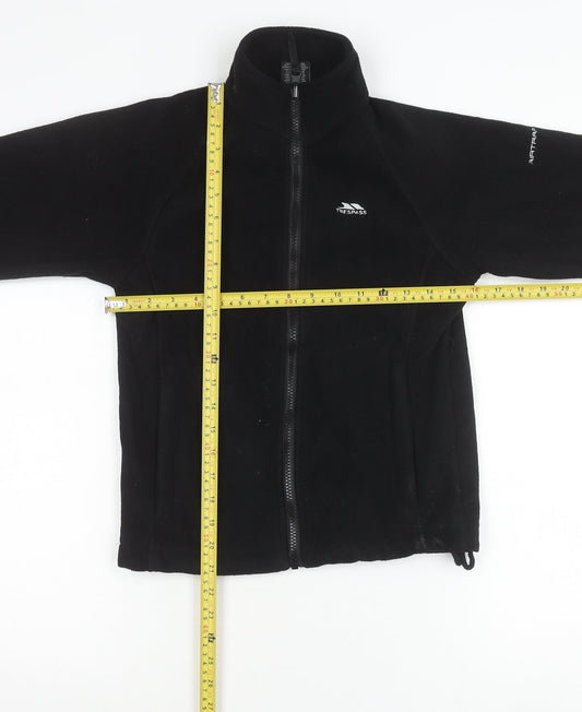Trespass Boys Black Fleece Full Zip Jacket 9-10 Years Winter Outdoor