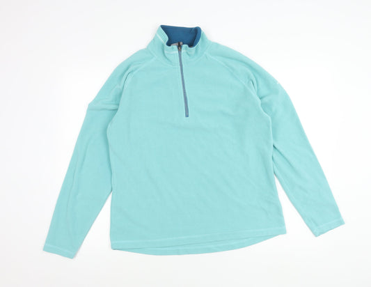 Trespass Women’s Blue Fleece Sweatshirt UK 16 XL 1/2 Zip Polyester