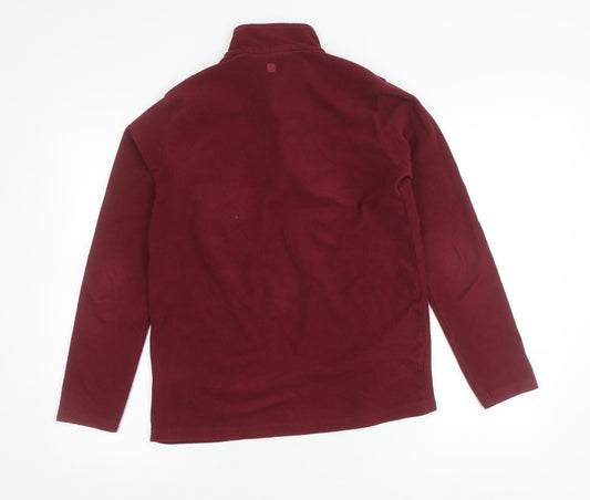 Mountain Warehouse Womens Red Fleece Pullover Sweatshirt Size S 1/4 Zip
