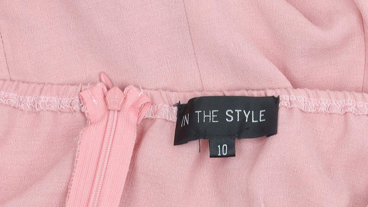 Additional view of In The Style Women’s Pink, size UK 10, Bodycon Off Shoulder Dress