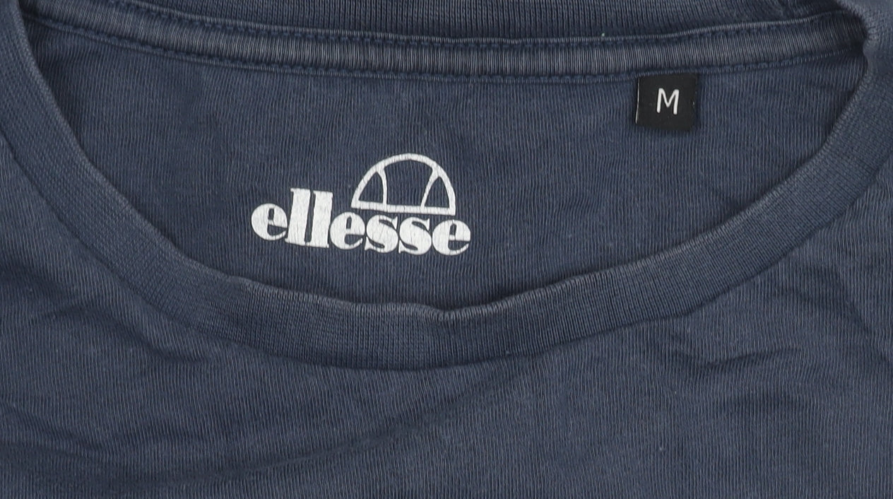 Ellesse Men's Blue Graphic Logo Regular Fit T-Shirt Size M