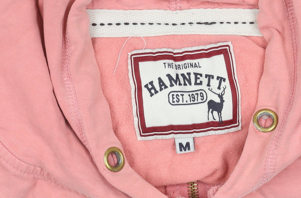 Additional view of Hamnett girls’ pink cotton zip hoodie jacket with hood m