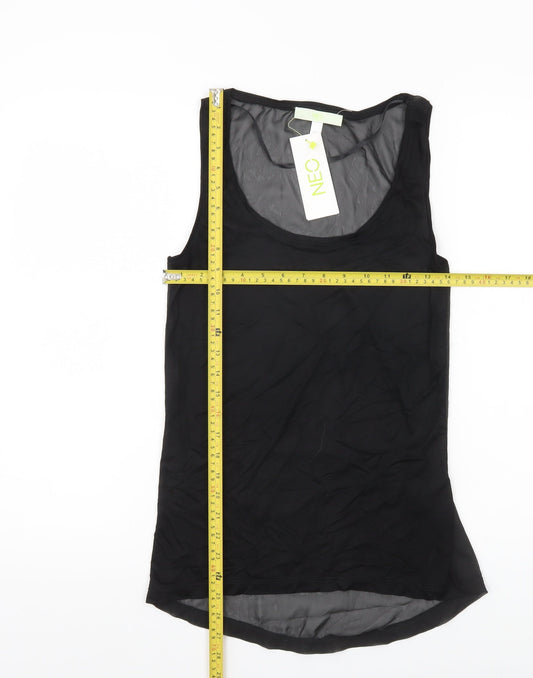 Adidas Womens Black 2XS Sleeveless Tank Top Lightweight Viscose