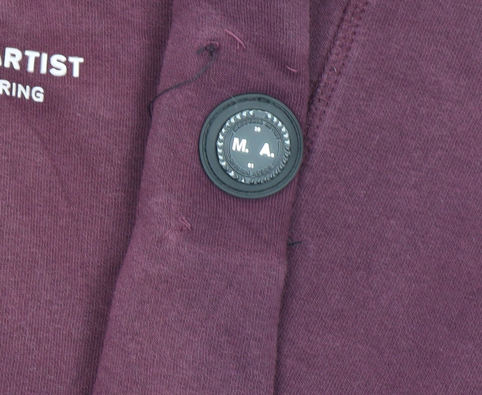 Marshall Artist Men’s Purple 1/4 Zip Sweatshirt Small Regular Fit