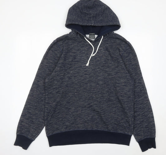 Jack & Jones Mens Blue Pullover Hoodie Size L Regular Fit