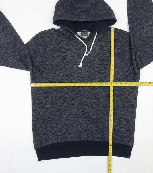 Jack & Jones Mens Blue Pullover Hoodie Size L Regular Fit