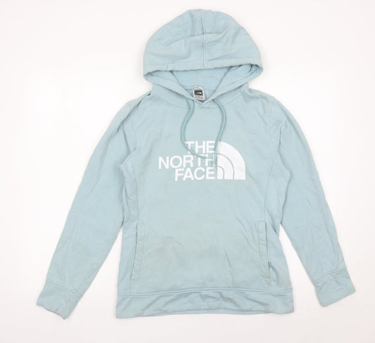 The North Face Womens Blue Small Pullover Hoodie Cotton Logo
