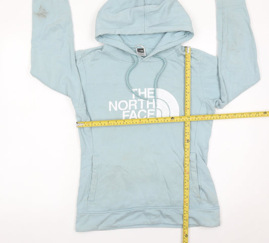 The North Face Womens Blue Small Pullover Hoodie Cotton Logo