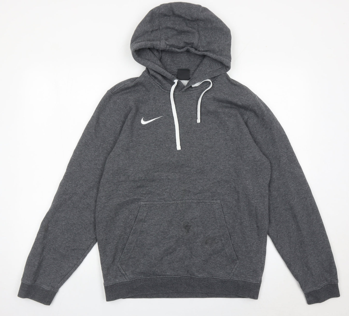 Nike Men’s Grey Pullover Hoodie Small Regular Fit Logo Sportswear