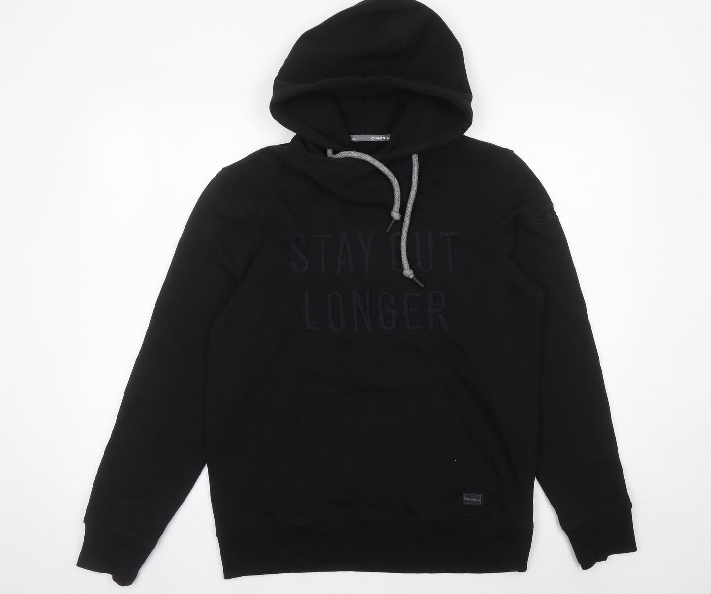 O'Neill Men's Black Pullover Hoodie Small Graphic Logo Outdoor