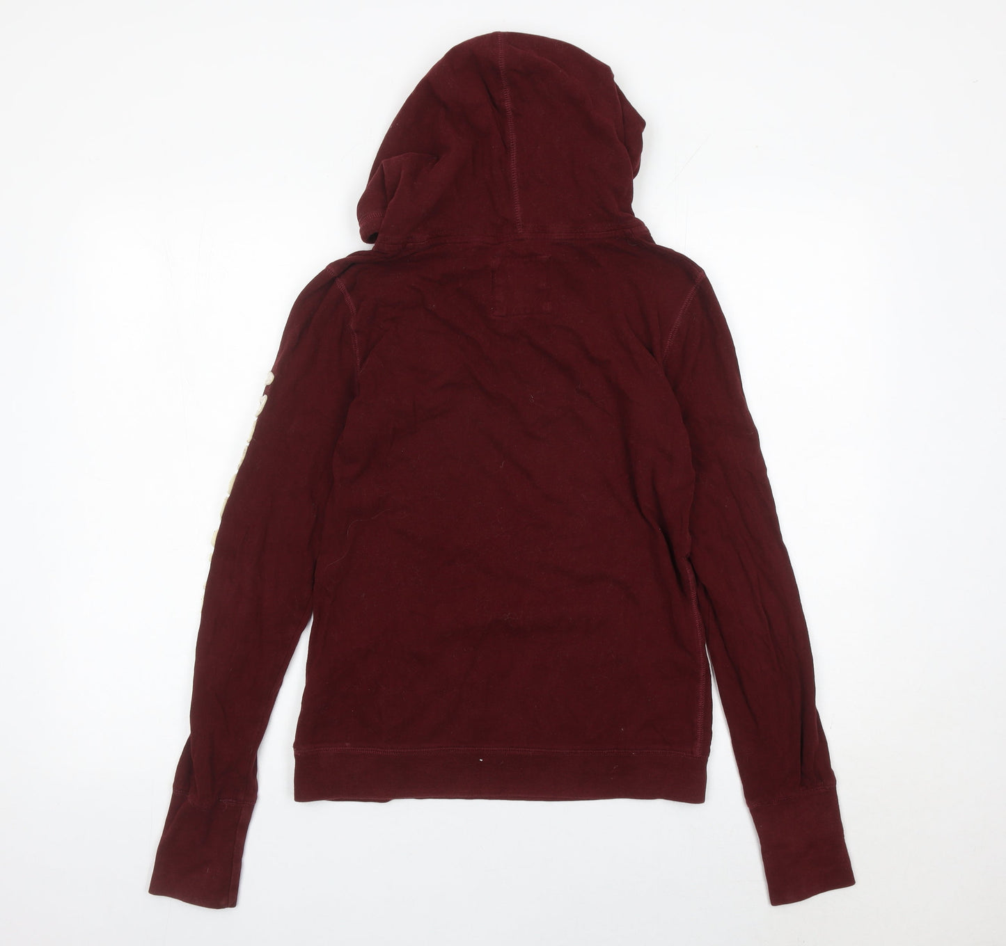 Abercrombie & Fitch Women's Burgundy L Pullover Hoodie Logo Print