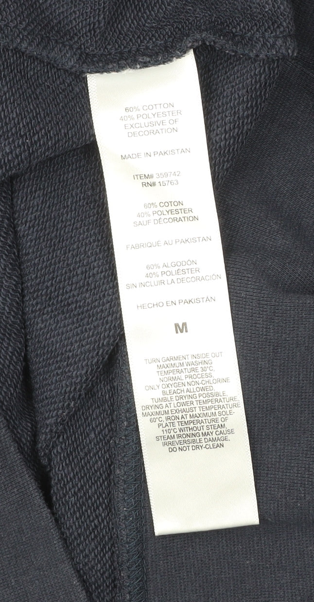 Champion Men's Blue M Pullover Hoodie Logo Embroidered