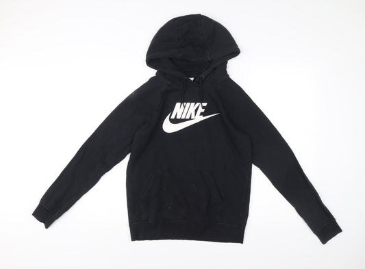 Mens UK XS Regular Nike Black Pullover Hoodie