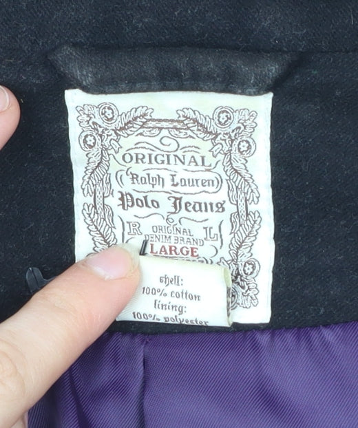 Ralph Lauren Polo Jeans Womens Black Corduroy Blazer Jacket L