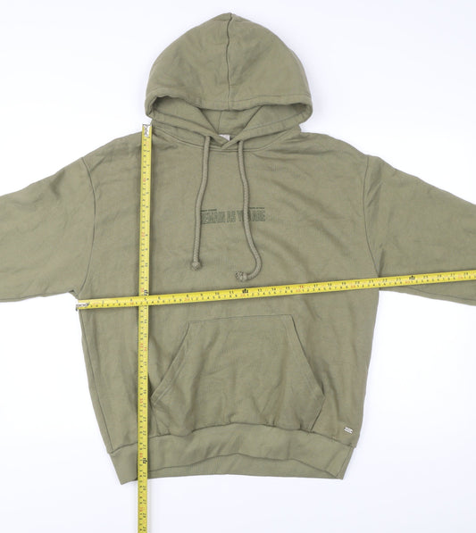 Pull&Bear Teens Green XS Graphic Print Pullover Hoodie