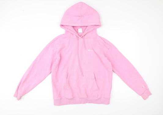 Champion Womens Pink Pullover Hoodie Medium Regular Fit Casual