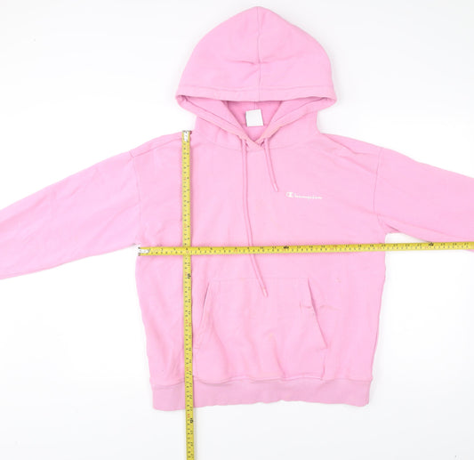 Champion Womens Pink Pullover Hoodie Medium Regular Fit Casual