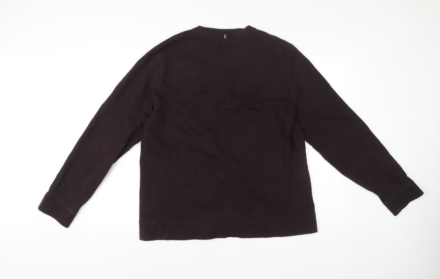 Pretty Green Mens 2XL Black Sweatshirt Stripe Logo Pullover Long Sleeve