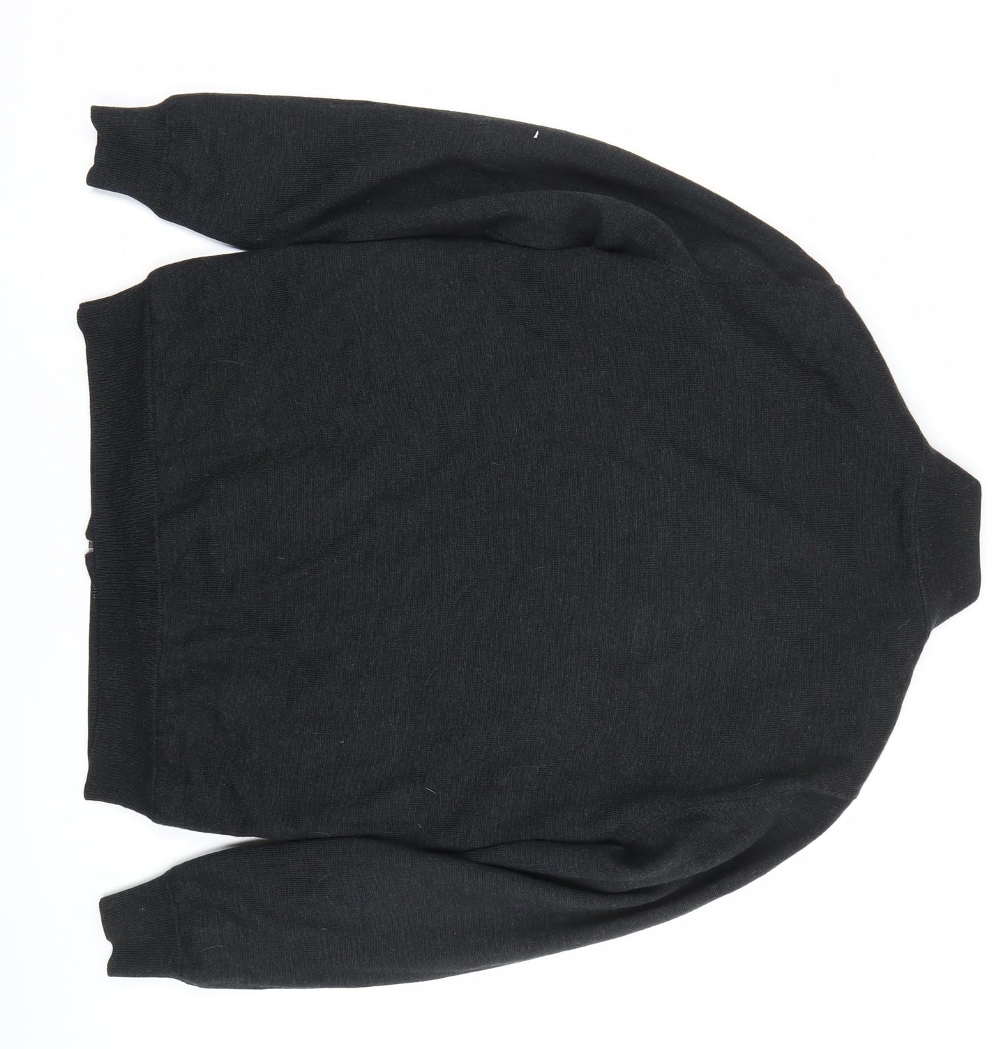 Barbour Men’s Black Wool Full Zip Jacket Size S Casual Knitwear