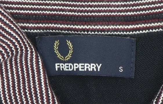 Fred Perry Men’s Black Cotton Polo Shirt Size S Regular Fit