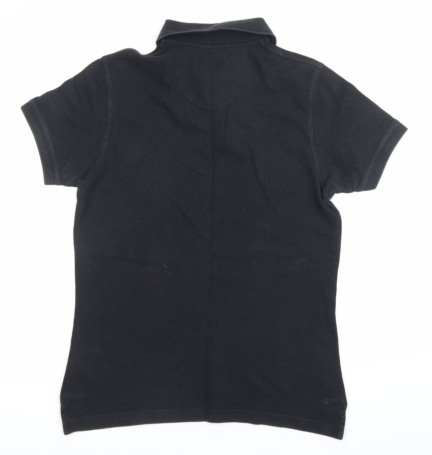 Barbour Men’s Black Cotton Short Sleeve Polo Shirt Size S