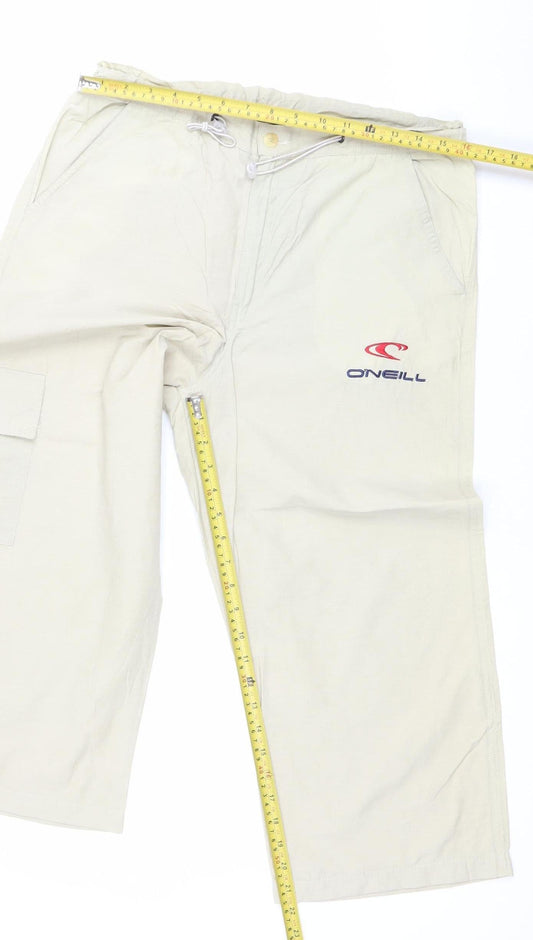 O'Neill Beige Cargo Trousers Unisex Adults 2XL Straight Fit