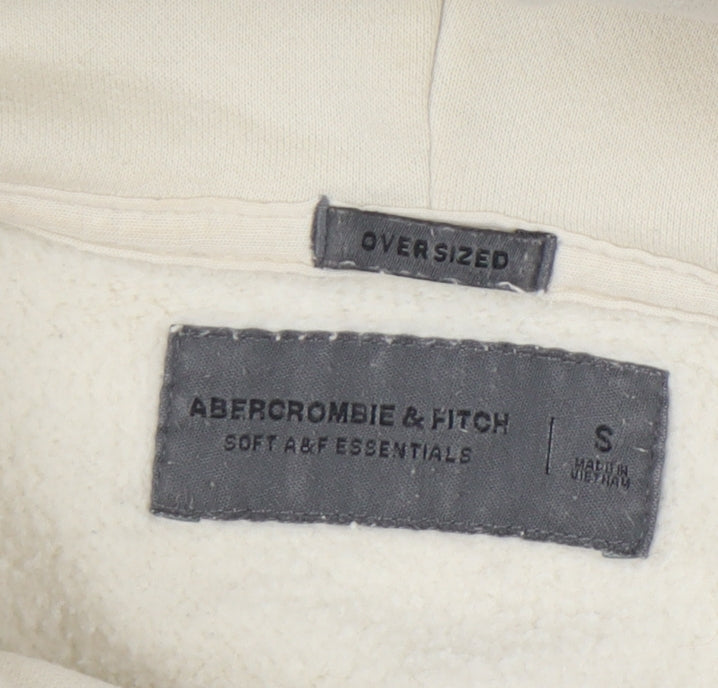 Abercrombie & Fitch Men’s Beige Oversized Hoodie Small Pullover