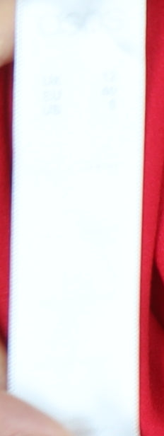 Additional view of ASOS Women’s Red, size UK 12, Hi-Low Wrap Cocktail Party Dress