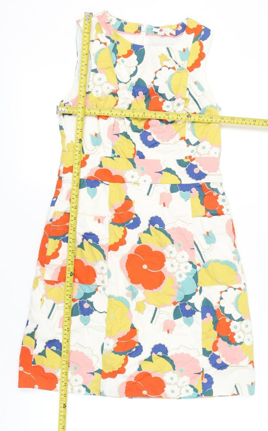 Boden Women’s Multicoloured Floral Shift Dress Size 10 Knee Length