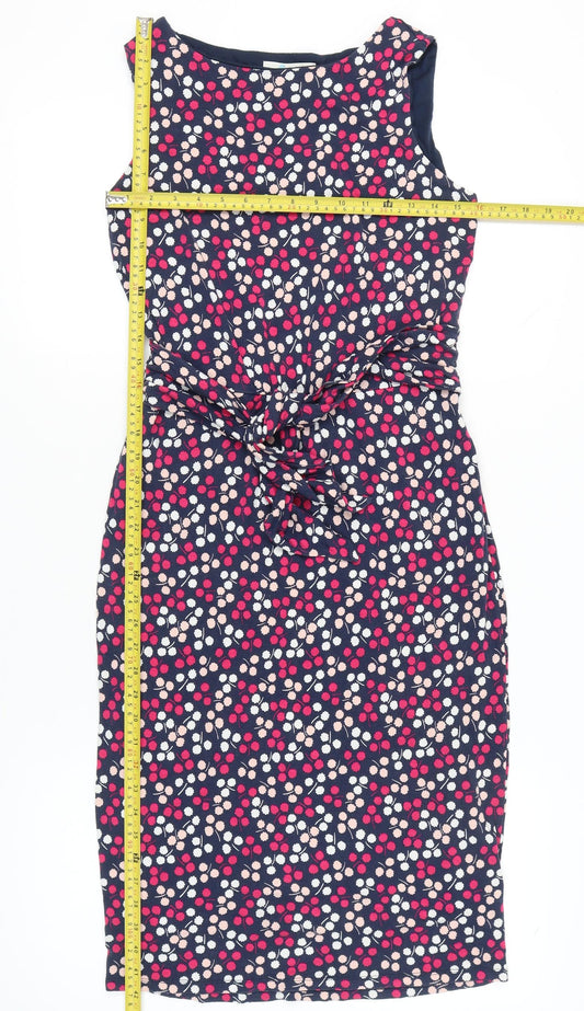 Boden Women’s Multicoloured Sheath Dress UK 10 Sleeveless Floral Knee Length