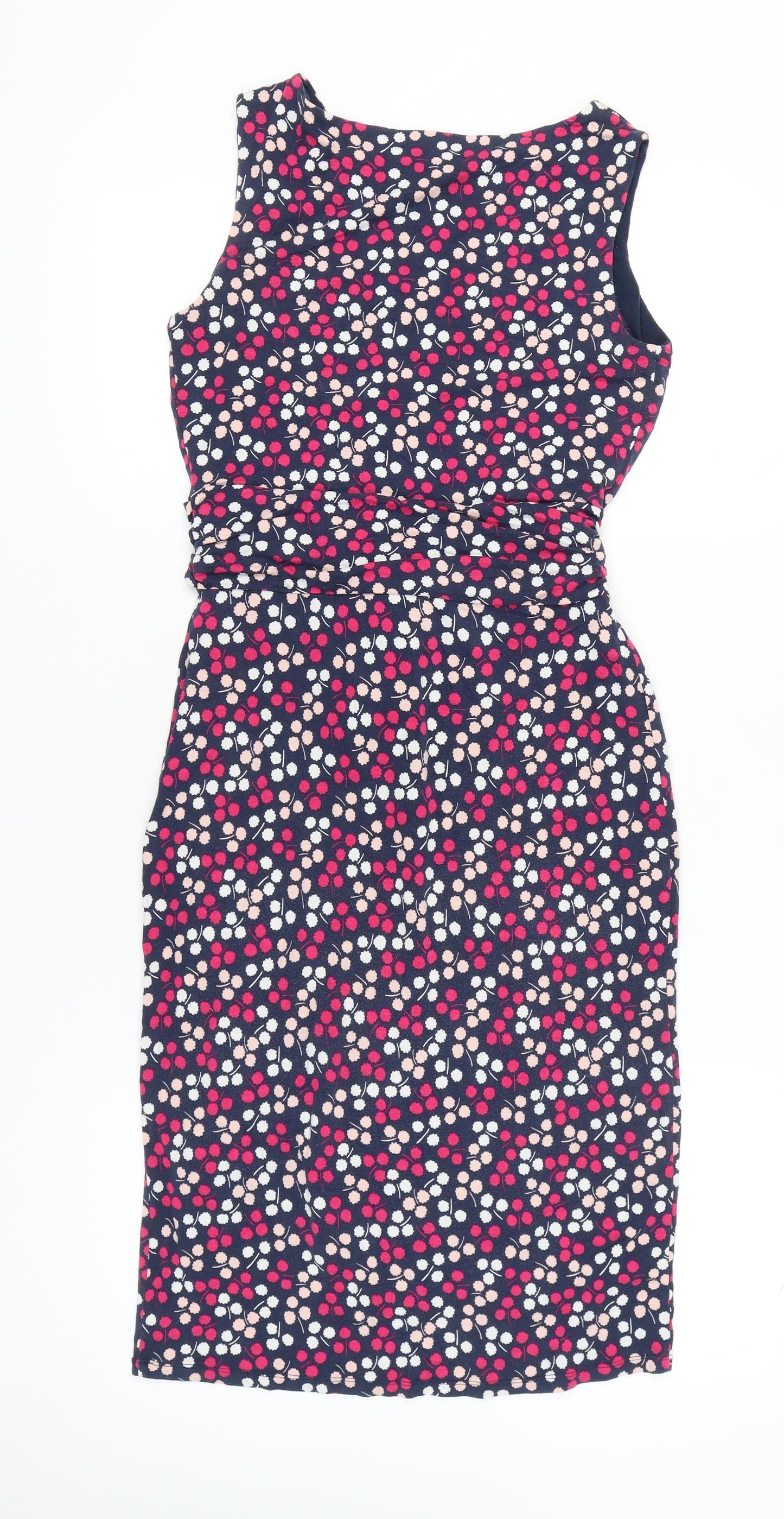 Boden Women’s Multicoloured Sheath Dress UK 10 Sleeveless Floral Knee Length