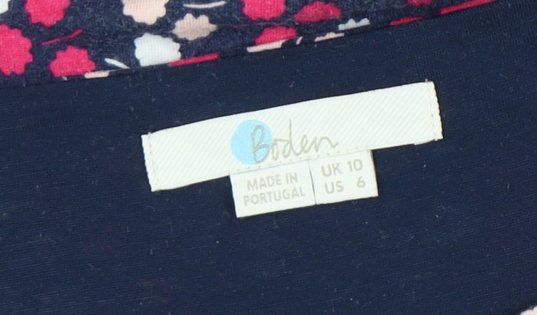 Boden Women’s Multicoloured Sheath Dress UK 10 Sleeveless Floral Knee Length
